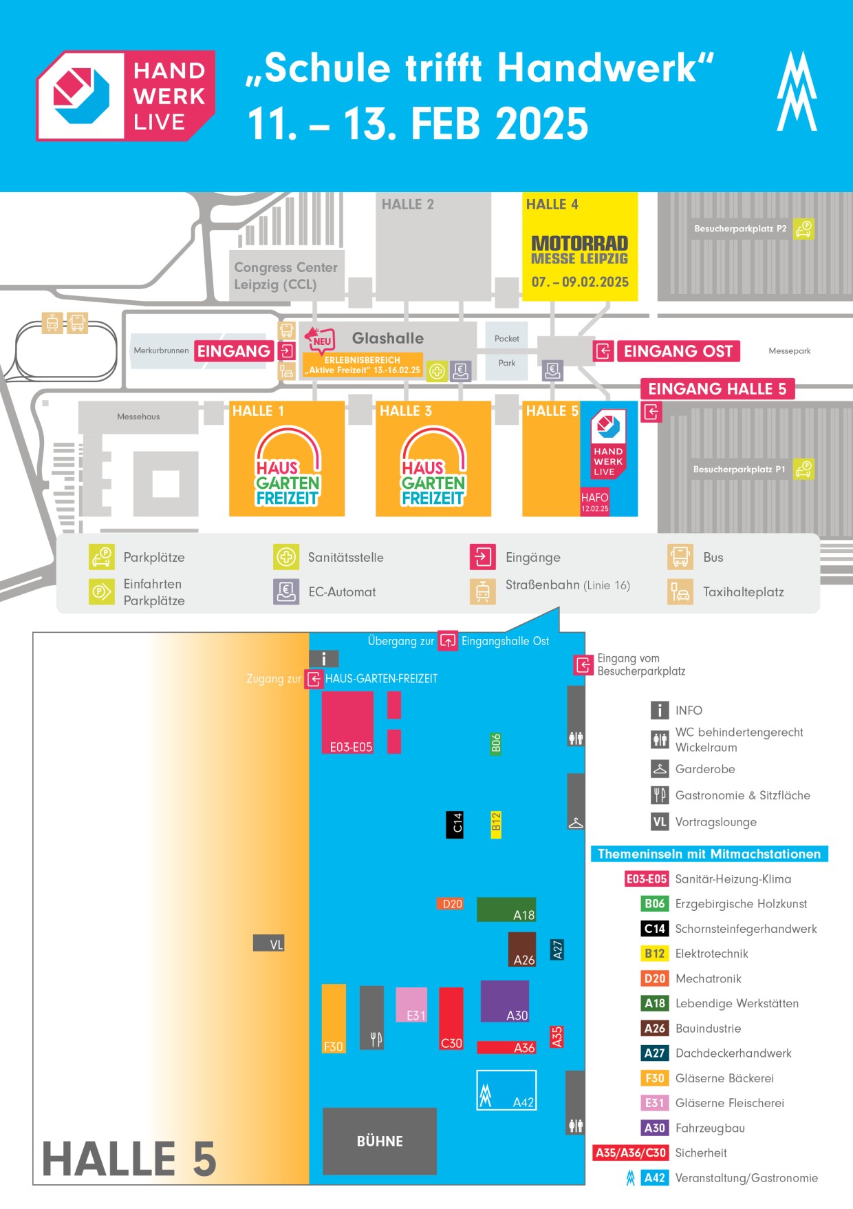 Plakat der Themeninseln.